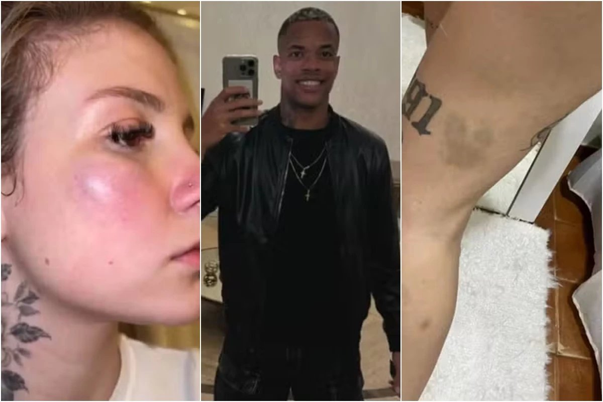 Ex companheira do jogador Caio Paulista o acusa de agressao e