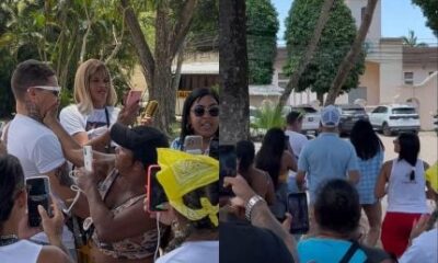 Fãs de Deolane saem no tapa na frente do presídio em Recife onde está Solange