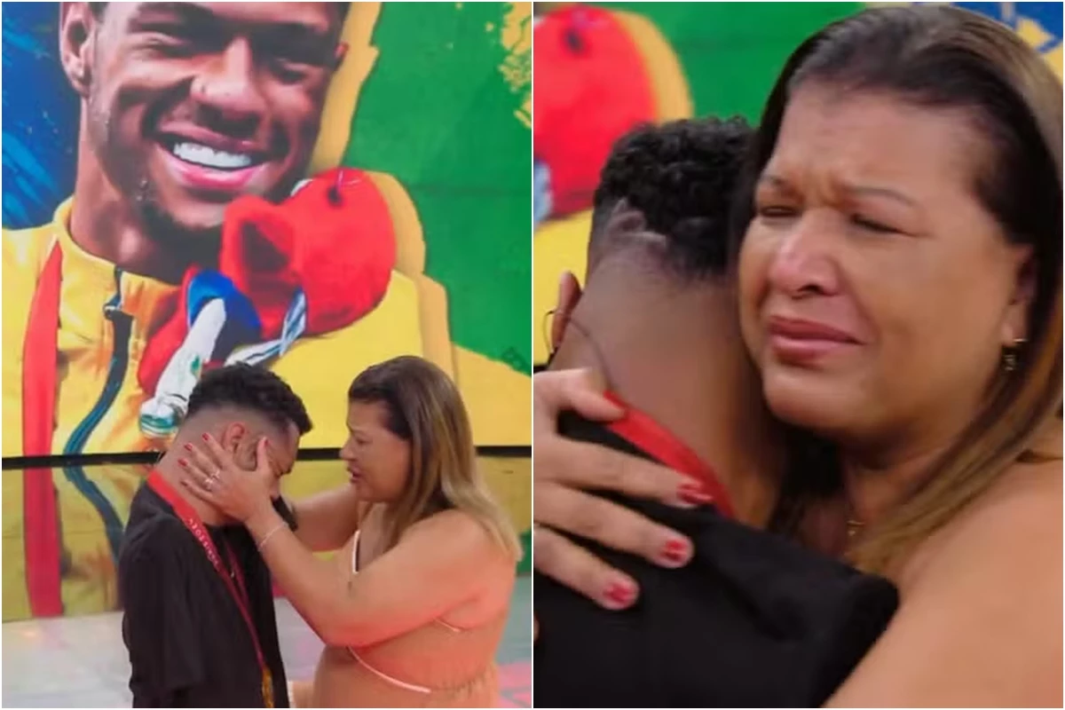 Fenômeno em Paris, Gabrielzinho reencontra a mãe no Domingão e momento é de muita emoção 31 Fenomeno em Paris Gabrielzinho reencontra a mae no Domingao e