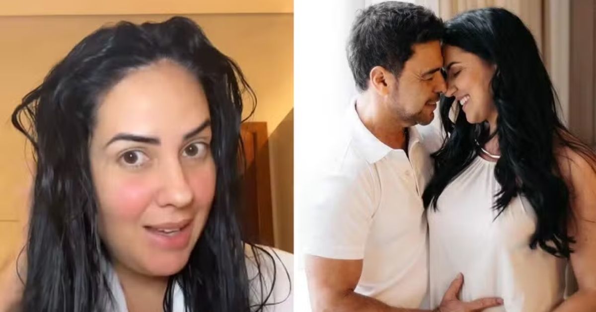 Graciele Lacerda encanta ao surgir com presente no colo que