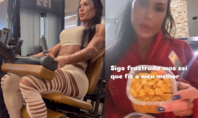 Gracyanne se diz frustrada por não conseguir perder 10kg para trabalho internacional