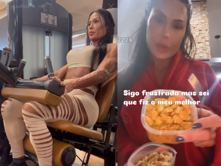 Gracyanne se diz frustrada por não conseguir perder 10kg para trabalho internacional 31 Gracyanne se diz frustrada por não conseguir perder 10kg para trabalho internacional