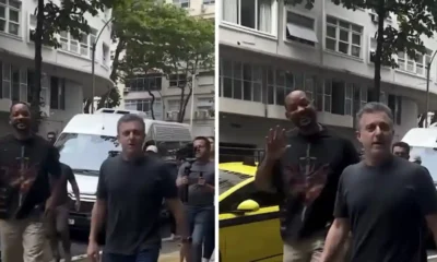 Luciano Huck e Will Smith sao flagrados andando por Copacabana.webp