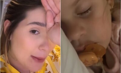 Maria Flor bate a cabeca em pedra e causa preocupacao