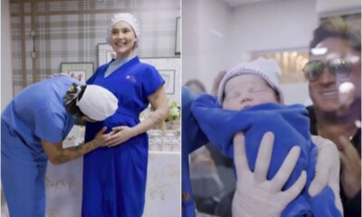 Nasce o terceiro filho de Virginia e Ze Felipe reacao