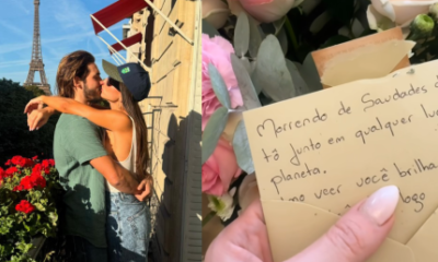 Nicolas Prattes surpreende Sabrina Sato em Paris: “Morrendo de saudade”
