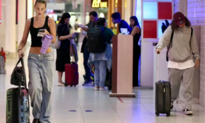 Romance à vista? Yasmin Brunet e modelo são vistas juntas no aeroporto do Rio