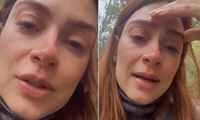 Thaila Ayala nao segura o choro ao falar a verdade