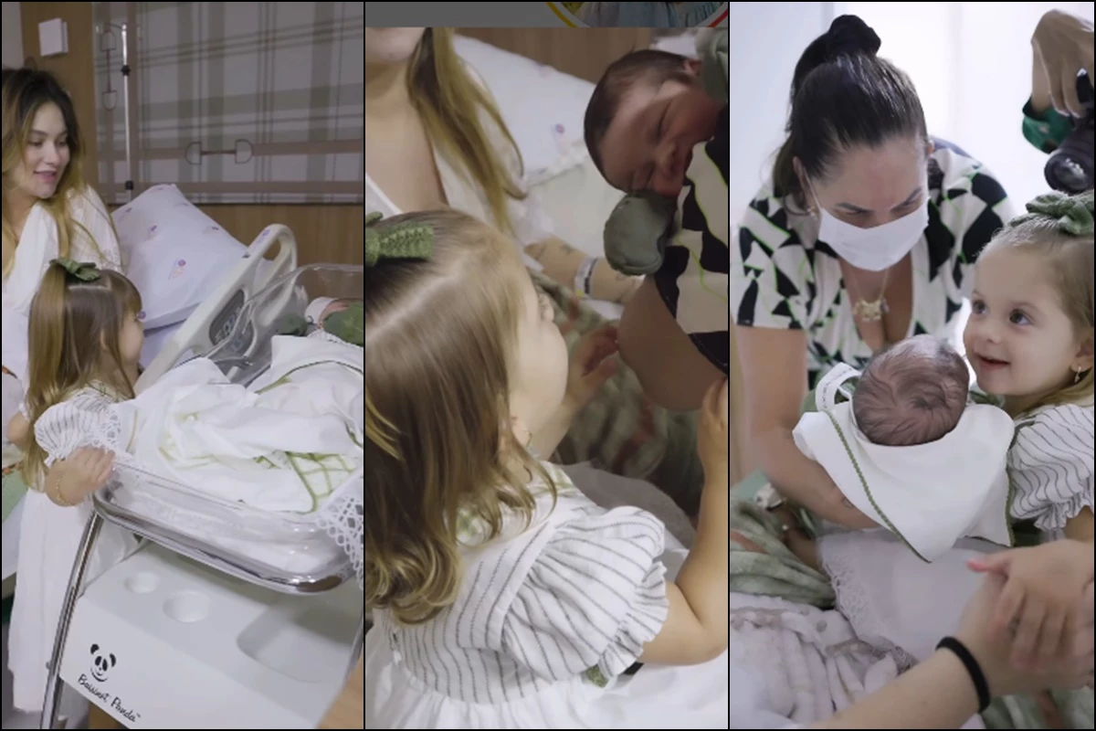 Vídeo mostra momento em que Maria Alice e Maria Flor conhecem Zé Leonardo 31 Video mostra momento em que Maria Alice e Maria Flor
