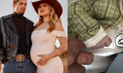 Ze Felipe aparece segurando maozinha do filho Ze Leonardo e