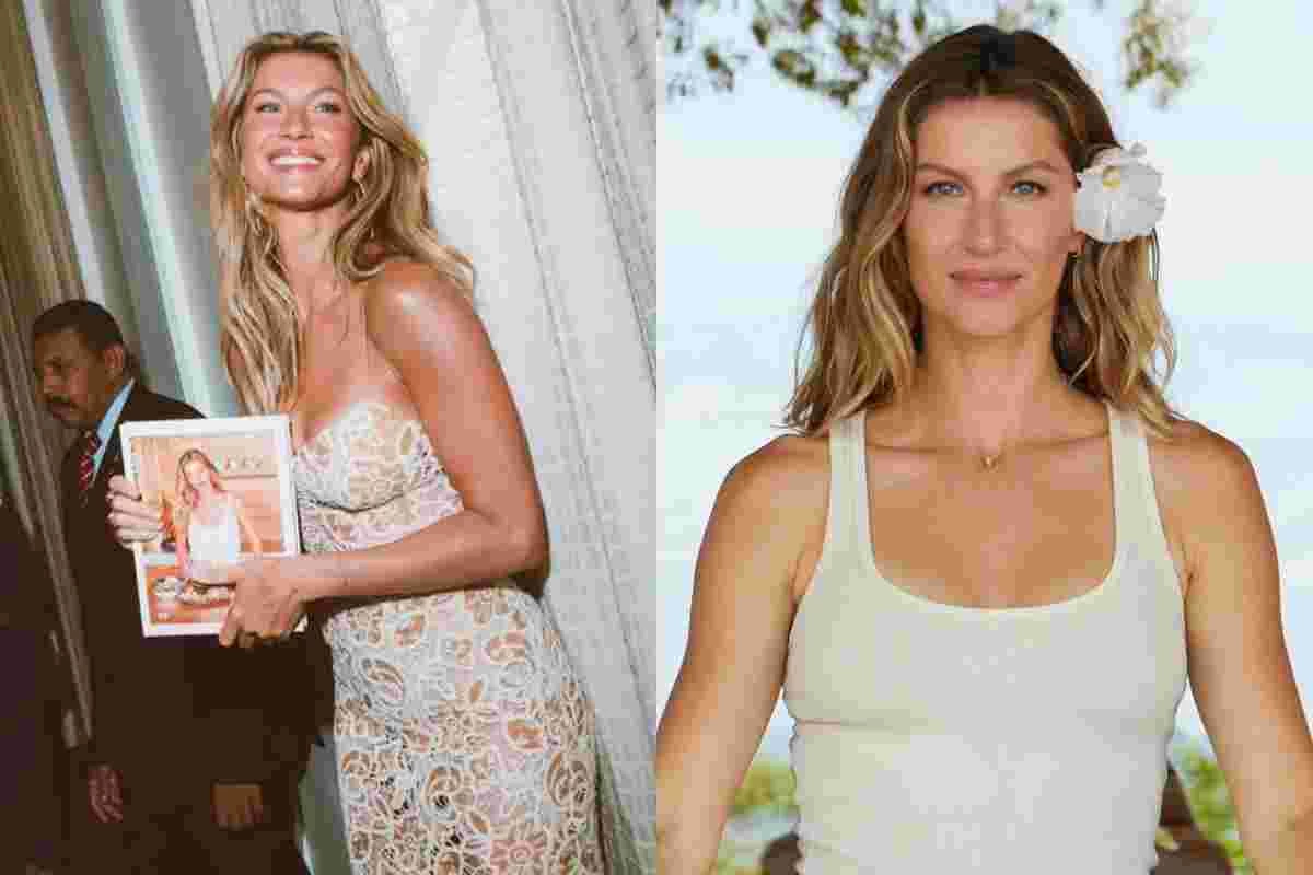 Aos 44 anos, Gisele Bündchen ‘para’ a internet brasileira com ensaio de fotos usando shortinho cavado 33 Aos 44 anos Gisele Bundchen ‘para a internet brasileira com