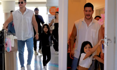 Arthur Aguiar inicia comemorações dos 6 anos da filha com viagem após ausência em festa