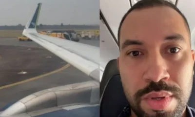 Aviao tem problema tecnico e Gil do Vigor se