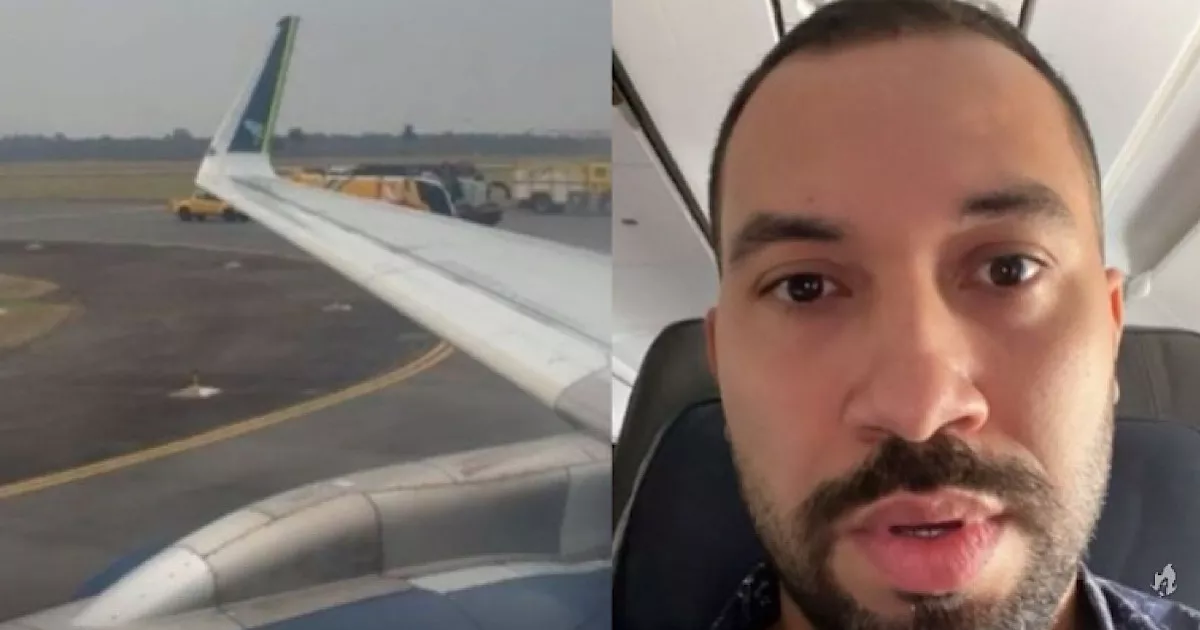 Aviao tem problema tecnico e Gil do Vigor se