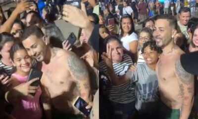 Carlinhos Maia é ovacionado ao sair de praia em Maceió