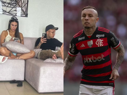 Cebolinha, do Flamengo, surge em imagens com influenciadora, apesar de negar conhecê-la 31 Cebolinha, do Flamengo, surge em imagens com influenciadora, apesar de negar conhecê-la