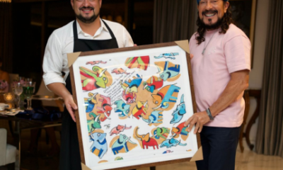 Chef amigo de Bell Marques prepara jantar com músicas dele no menu e ganha presente