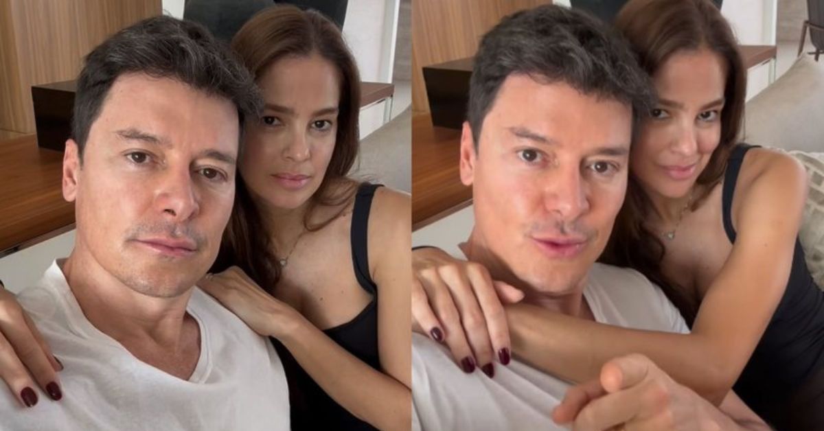 Com a esposa em tratamento contra o cancer Rodrigo Faro