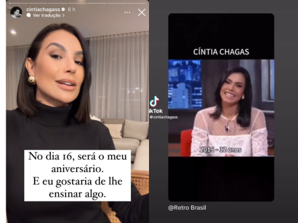 Em meio a polêmica com ex-marido, Cíntia Chagas surge falando sobre aniversário 31 Em meio a polêmica com ex-marido, Cíntia Chagas surge falando sobre aniversário