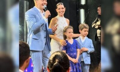Filha de Thais Fersoza e Michel Teló usa vestido de casamento da mãe após 10 anos