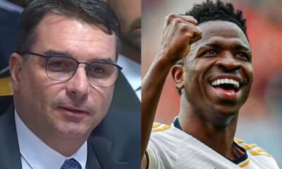 Flavio Bolsonaro defende que vitoria de Vini Jr no Bola