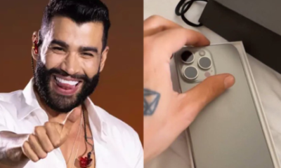 Gusttavo Lima ganha iPhone 16 Pro Max de fã após mostrar celular quebrado