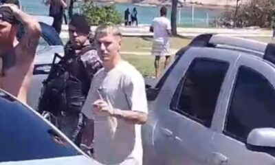 Jogador do Flamengo e flagrado no meio de confusao com