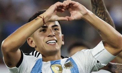 Messi e Almada juntos na selecao argentina para as Eliminatorias