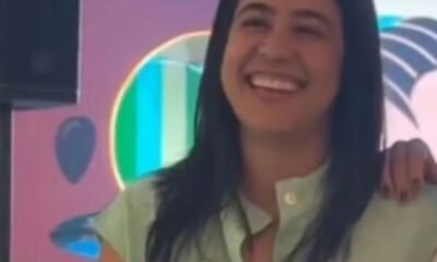 Namorada da filha de Leonardo aparece em evento com a