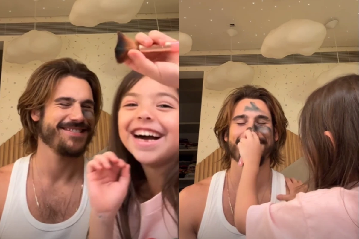 Nicolas Prattes compartilha momento divertido ao ser maquiado por Zoe, filha de Sabrina Sato 31 Nicolas Prattes compartilha momento divertido ao ser maquiado por Zoe