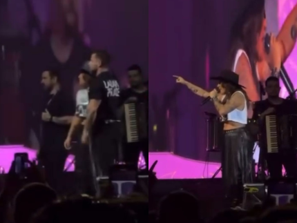 Prefeito tenta invadir palco de Lauana Prado e é impedido por seguranças em show no GO 31 Prefeito tenta invadir palco de Lauana Prado e é impedido por seguranças em show no GO
