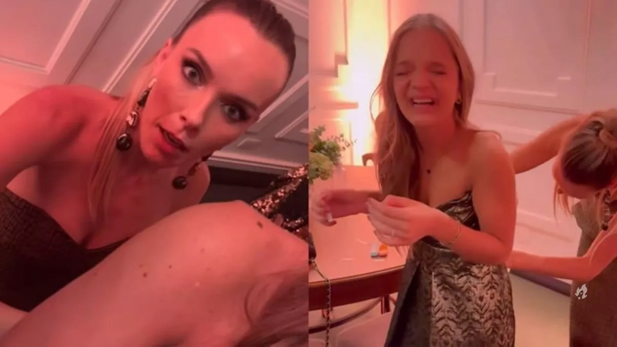 Rafaella Justus tem seu vestido rasgado na festa de