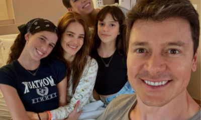 Rodrigo Faro posta foto com Vera Viel e família após cirurgia: “Agradecer a cura”