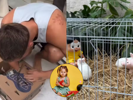 Sansão em dose dupla! João Guilherme presenteia as sobrinhas com coelhinhos 31 Sansão em dose dupla! João Guilherme presenteia as sobrinhas com coelhinhos