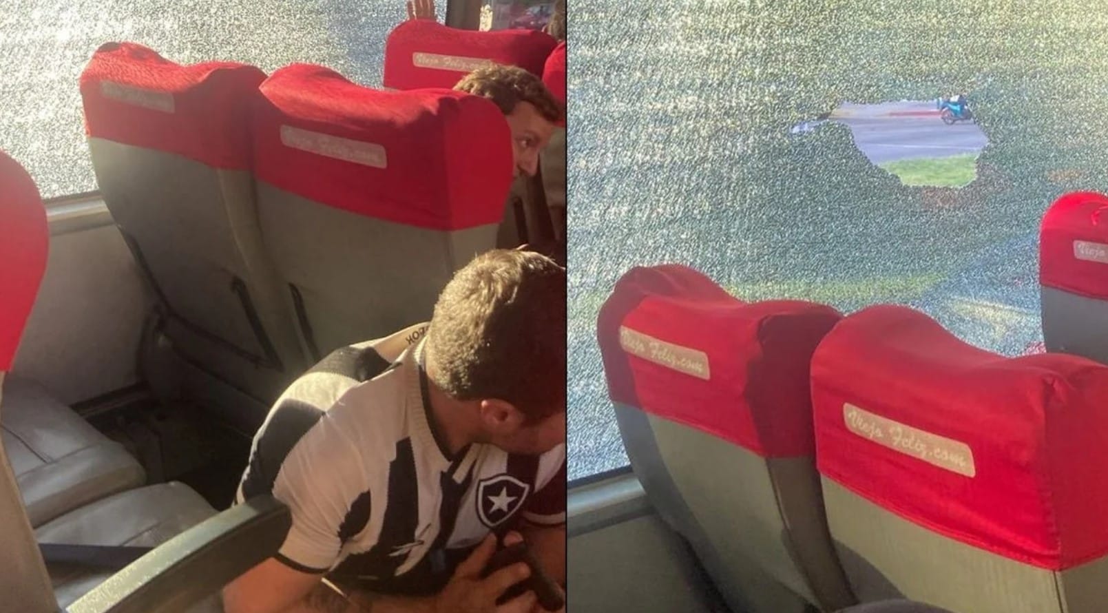 Violência: ônibus de torcedores do Botafogo é alvo de pedradas no Uruguai; VEJA VÍDEO 31 Violencia onibus de torcedores do Botafogo e alvo de pedradas
