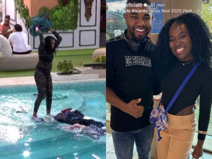 “Ninguém é amigo, mas também não éramos inimigos”, diz Leidy Elin após foto com Davi 31 Brigas e mala na piscina são passado! Davi e Leidy Elin se reencontram e paz reina