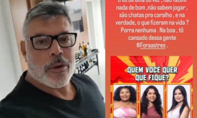 Alexandre Frota rasga o verbo sobre peoas na roça de A Fazenda: “Não sabem jogar”