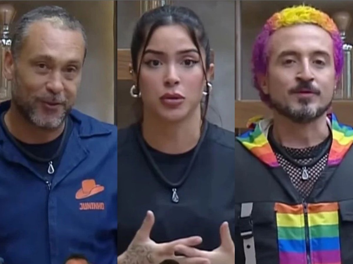 Juninho Bill, Luana Targino e Fernando Presto disputam a preferência do público nesta quinta-feira (28/11), na reta final de A Fazenda 16 / Record 