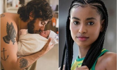 Chay Suede posta foto com a filha recem nascida e comentario