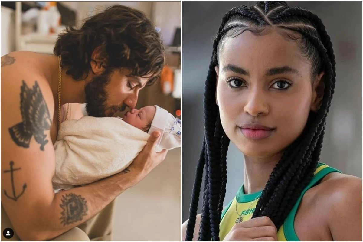 Chay Suede posta foto com a filha recem nascida e comentario