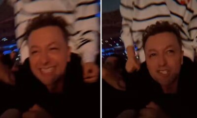 Em clique raro Lucas Lima surge assistindo show junto ao