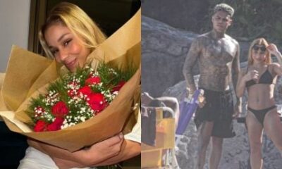 Em meio a rumores de affair com MC Cabelinho, Flávia Saraiva ganha flores