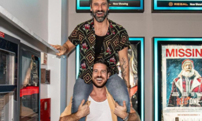 Em raro registro, Marco Pigossi publica fotos com o marido cineasta italiano