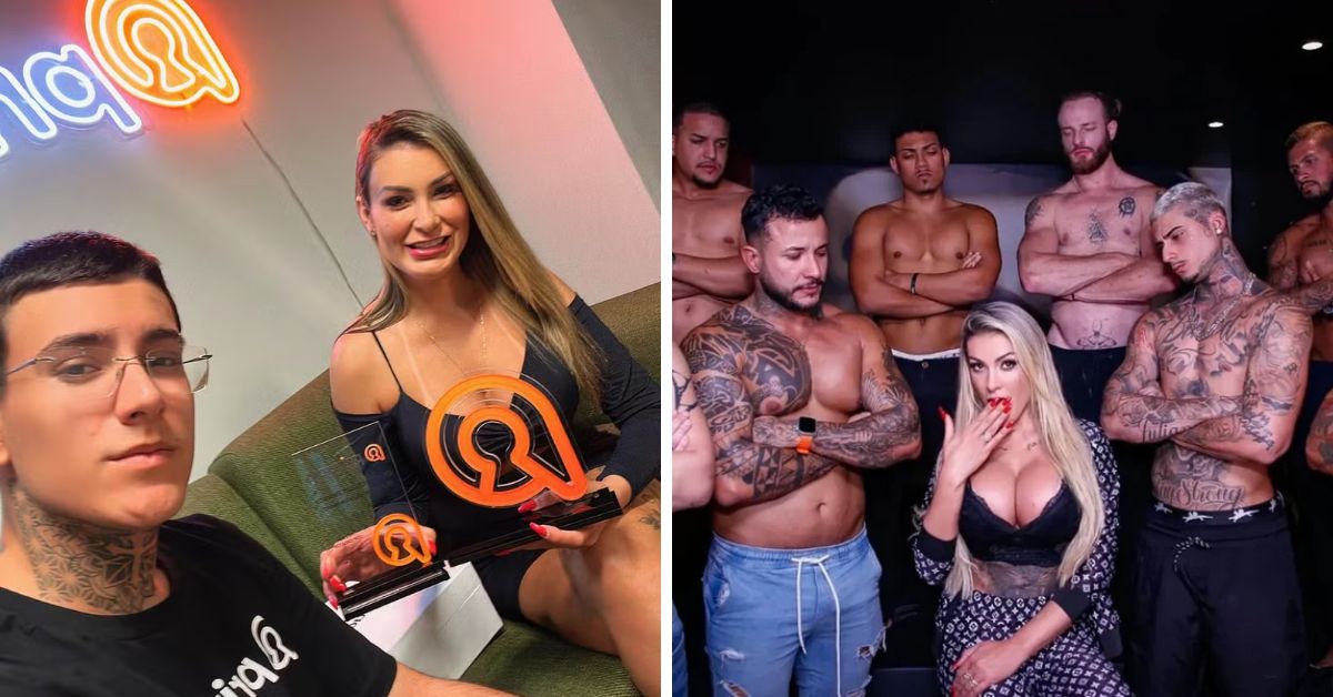 Filho de Andressa Urach grava conteudo da mae com 8