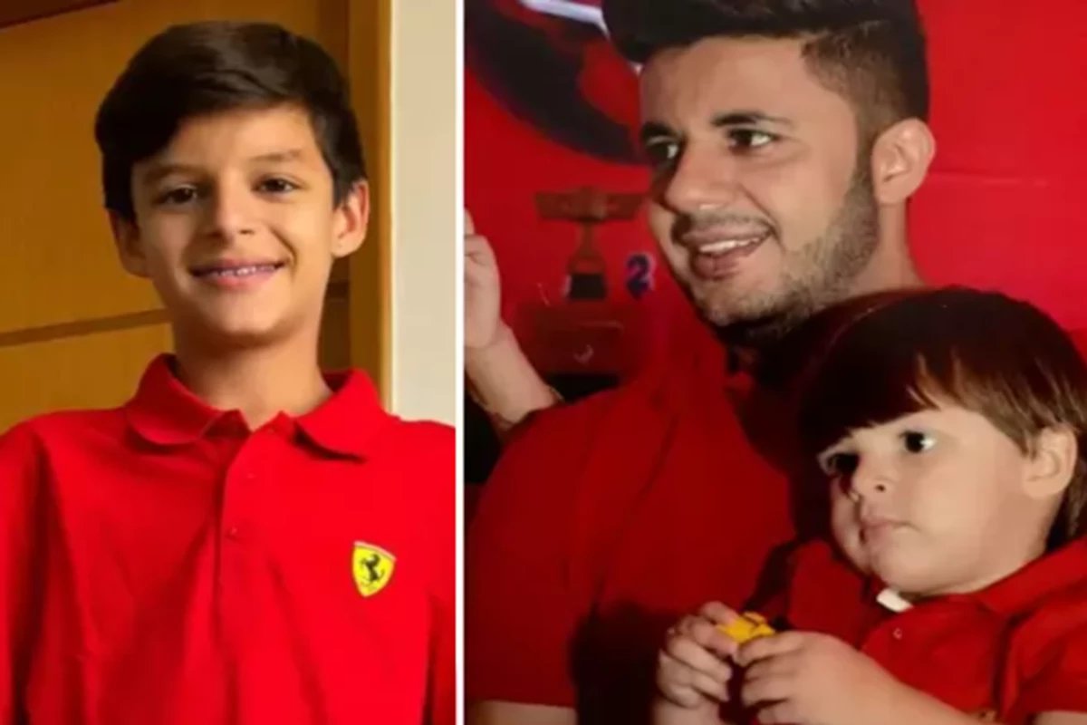 Filho de Cristiano Araujo abre caixa misteriosa com itens do