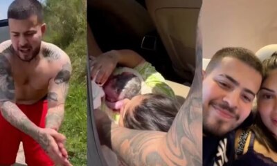 Filho de cantor famoso nao espera e nasce dentro do