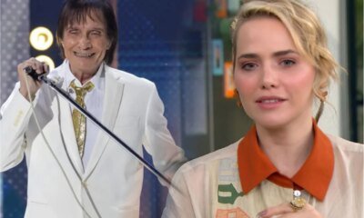 Gafe durante gravacao do Especial Roberto Carlos deixa atriz constrangida