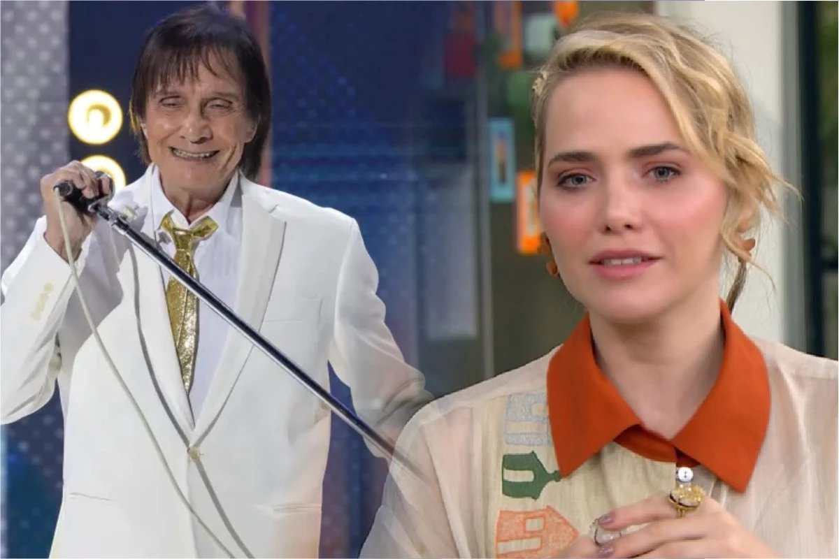 Gafe durante gravacao do Especial Roberto Carlos deixa atriz constrangida