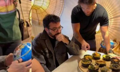 Gula Padre Fabio de Melo e filmado em restaurante e
