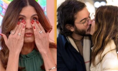Imagem da filha de Fatima Bernardes beijando o namorado da